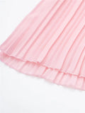 Pleated Chiffon Blouses Women Sleeveless Pink Top Female Loose Summer Blouses Woman 2023 Fashion Elegant Chic Woman