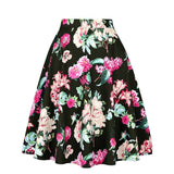 Summer Midi Skirt Runway Vintage Rockabilly Sundress Red Womens Sexy Pinup 50S Cotton Polka Dot Pattern Skater