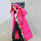 Women's 90% White duck down Coat 2023 Winter Ladies Hooded Down Jackets Thicken Warm Long Overcoat Casual Loose Parkas