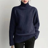 Sweater Women Winter Korean Retro Loose Languid Languid Temperament Simple Thick Pit Strip Bottom Knitting