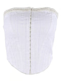 Lace Trim Strapless Corset Top- Outfit
