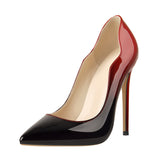 Onlymaker Women's Pointed Toe 12CM Slip On Thin Heels Sexy heeled Stiletto Gradient Colorful Wedding Dress Party