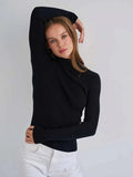 Color Half Collar Slim Knit Bottoming