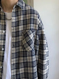 Men's Long Sleeve Checkered Shirt- Outfit