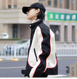 Contrast Motorcycle Jacket- Outfit