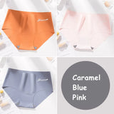 Seamless Panty Set Underwear Female Letter Comfortable Intimates Fashion Female Low-Rise Briefs Ice Silk Lingerie Drop