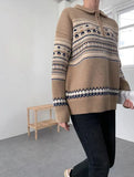 Half Zip Christmas Knit Pullover- Outfit