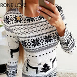 Women Elegant Round Collar Long Sleeves New Winter Big Yards Christmas