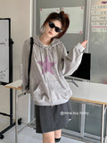 Grunge Aesthetic Coat Women Casual Loose Jackets Coats Patchwork Y2k Vintage Coat Autumn American Retro Coat