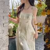 Elegant Chiffon Print Midi Dress Women Mixi Party Club Fashion Clothing Holiday Ladies Vestidos Female