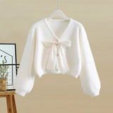 Two Piece Sets Womens Sweet Outfit For Women Temperament Pink Knitted Sweater+ Ruffles Patchwork Straped Fairy Dress