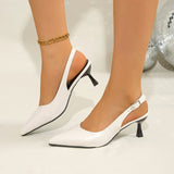 Summer New British Wind Tip Thin With A Word Buttoned Fashion Sandals Women's High