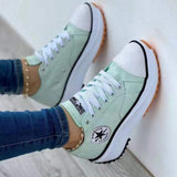 2025 New Low-Top Single Shoes Women's Thick-Sing Canvas Shoes Women's Canvas Pine Cream Bottoms Of Large Women's