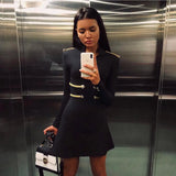 New Summer Women Mini Bandage Dress Sexy V Neck Long Sleeve Bodycon Celebrity Evening Club Party Ladies Dresses