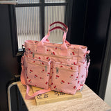 Printed Cherry Large Capacity Shoulder BagOutfit