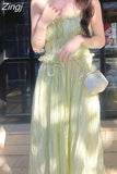 Sweet Strap Evening Midi Dress for Women Elegant Party Female Fairy Beach Bodycon Dress Korean Fashion Summer 2023
