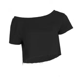 Street Style Languid Shoulders Loose Simple Leisure Long-Sleeved Shawl Hottie Umbilical Thin