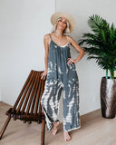 Queens Women Boho Bodysuits Gradient Color Sleeveless Loose Strapless Rompers Bohemian V-neck
