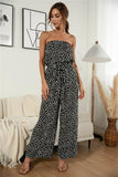 Queens Women Boho Bodysuits Floral Print Tubing Pockets Loose Rompers Bohemian Polyester