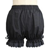 Cotton Lolita Shorts Bloomers With Lace Girls White Black Trim Bow