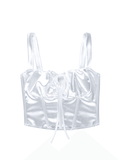 Tie Front Satin Corset Top- Outfit