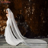 YouLaPan V10 Royal Pearl Wedding Veil Cathedral Veil Bride Long Beaded Veils White Ivory Wedding Veils with Comb