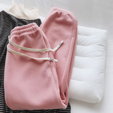 Warm Polar Fleece Winter Sweatpants Sweet Candy Colors High Waist Loose Casual Pants Korean Harajuku Women Girls