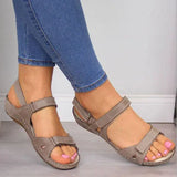 Women Summer Open Toe Comfy Sandals Super Soft Premium Orthopedic Low Heels Walking Sandals Toe Corrector Cusion