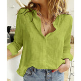 White Yellow Shirts Button Lapel Cardigan Top Lady Loose Long Sleeve Oversized Shirt Womens Blouses Casual Tunic
