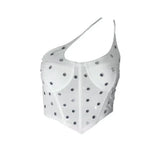 see through black white tank top summer corset crop top women rave outfit club party mesh y2k halter top womens tube