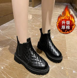 Women's 2022 Winter Fashion Plus Velvet Platform Boots Casual Snow Boots Non Slip Chelsea Boots Botines