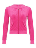 Velvet Zip Up Hoodie- Outfit