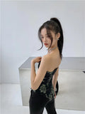 Jacquard Floral Backless Tube Tops Women Summer 2022 Strapless Asymmetrical Top Vintage Y2K Designer