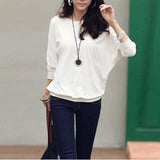Autumn Round Neck Lace Hollow Out Loose Casual T-shirt Ladies Batwing Long Sleeve All-match Pullover Top Women's