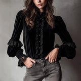 Collar Button Decorating Cashmeat Jacket In Autumn