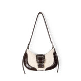Buckled Strap Pu Leather Shoulder Bag-Outfit