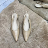 Pointed Toe Flat Shoes Spring 2021 Closed Toe Strap Flat Heel Women's