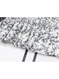 Women Print Blouse Black New Autumn Fashion Single Breasted Shirts And Lace Up Vest Long Sleeve Elegant Vintage Sexy Shirt