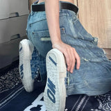 Vintage Washed Ripped Boyfriend JeansOutfit