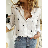 Women Casual Long Sleeve Cotton Linen Shirt Elegant Solid Cardigans Autumn Button Lapel Shirt Loose Oversized Blouse