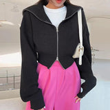 Y2K Double Zip Knit TopOutfit