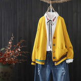 spring new knit jacket women loose wild knit cardigan literary fan outer sweater