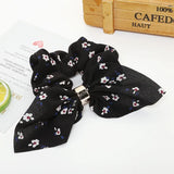 Vintage Striped Bow plaid Scrunchie For Girls Ponytail Holder Elastic Hair Bands ties Rubber Headwear Hair