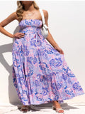 for Women 2022 Summer Women's Print Dress Wrapped In Chest Long Skirt Oversized Bridesmaid Dress Robe Evening