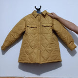 Casual Winter Jacket Women Cotton-Padded Quilted Coats Parka Jacket Padded Parkas Warm Stand Collar With Button Pockets