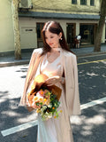 Xixi 2025 Autumn New White Standard Temperament Long-Sleeved Small Suit Short Coat Loose Casual Suit