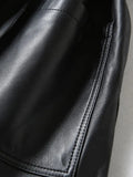 Spring Autumn Black Soft Pu Leather Vest Luxury Brand with Belt Luxury Elegant Office Sleeveless Jackets for Women