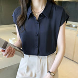 Women Shirt OL Professional Shirts Work Clothes Summer Short Sleeve Blouse Button Up White Shirt New Fashion Womens