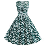 Dot Print Women Summer Dress Single Breasted V Neck Sleeveless Elegant Party Vintage Retro Midi Sundress 2022