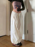 Size Friendly Low Waist Parachute Cargo Pants- Outfit